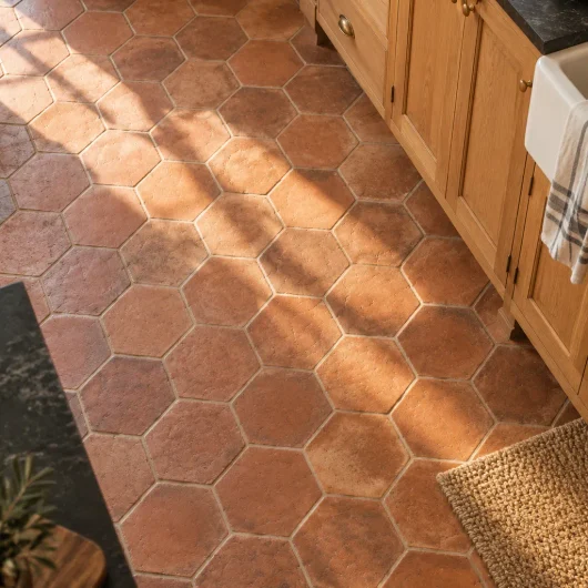 Warm Terracotta Hexagons
